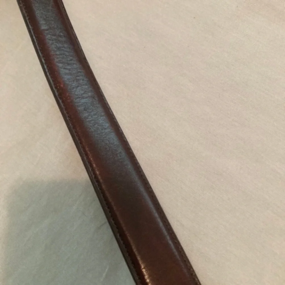 Trafalgar Dark Brown Leather Belt with Gold-Tone Buckle